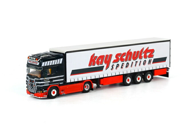 ギャラリービューアに画像をロードする, Kay Schultz SCANIAスカニア R Topline カーテンサイダートレーラー 3軸 /WSI 建設機械模型 1/50