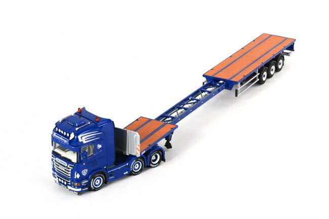 ギャラリービューアに画像をロードする, Mauersberger SCANIAスカニア R Topline フラットトレーラー 3軸 /WSI 建設機械模型 1/50