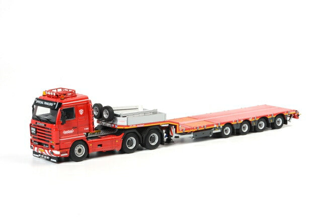 ギャラリービューアに画像をロードする, Nooteboomノーテブーム Scaniaスカニア 3 低床セミ 4軸 トレーラー /WSI 建設機械模型 1/50