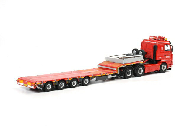 ギャラリービューアに画像をロードする, Nooteboomノーテブーム Scaniaスカニア 3 低床セミ 4軸 トレーラー /WSI 建設機械模型 1/50