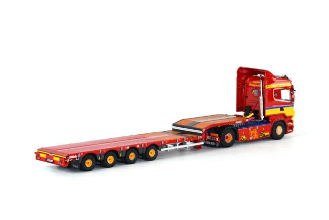 ギャラリービューアに画像をロードする, Klappenecker SCANIA R Highline Nooteboomノーテブーム 低床セミ 4軸 トラック トレーラー /WSI 1/50 建設機械模型