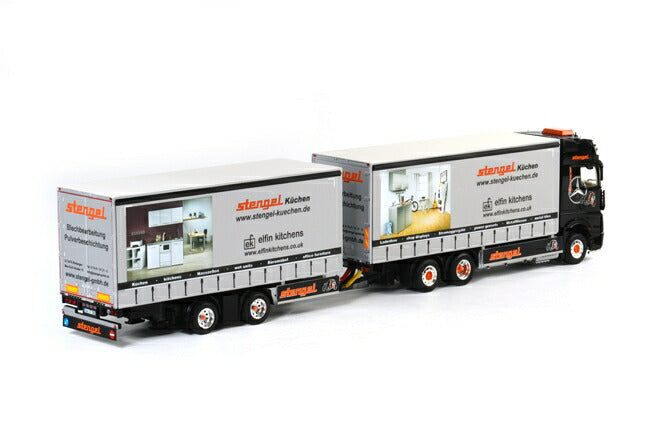 ギャラリービューアに画像をロードする, Stengel MERCEDES Actrosメルセデスアクトロス トラック トレーラー /WSI 1/50 建設機械模型