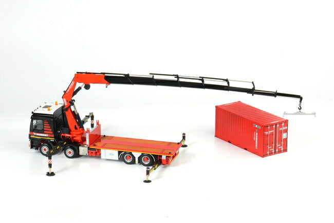 ギャラリービューアに画像をロードする, Mammoetマムート Mercedes-Benzメルセデスベンツ MP3 L Rigid Fassi F1100 + 20フィートコンテナ トラック /WSI 1/50 建設機械模型
