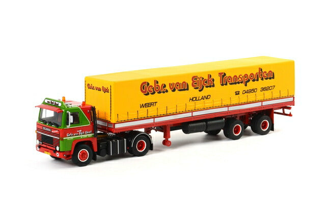 ギャラリービューアに画像をロードする, Gebr. van Eijck SCANIAスカニア 111/141 クラシック カーテンサイダートレーラー トラック /WSI 1/50 建設機械模型