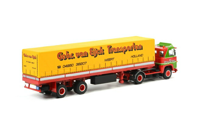ギャラリービューアに画像をロードする, Gebr. van Eijck SCANIAスカニア 111/141 クラシック カーテンサイダートレーラー トラック /WSI 1/50 建設機械模型