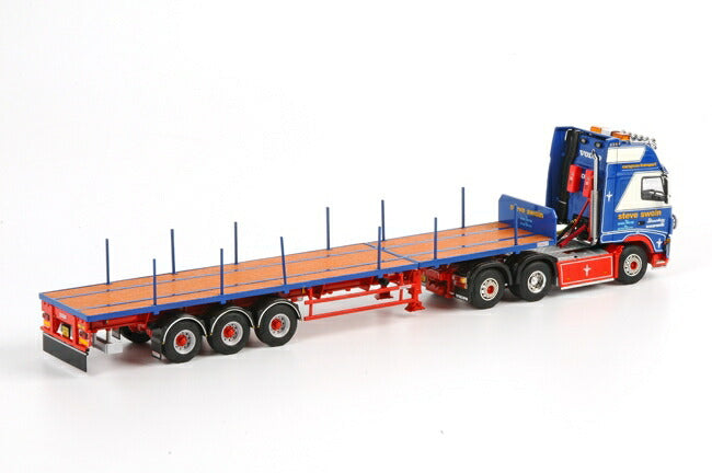 ギャラリービューアに画像をロードする, Steve Swain VOLVOボルボ FH2 Globetrotter XL フラットベッドトレーラー 3軸 トラック /WSI 1/50 建設機械模型