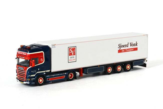 ギャラリービューアに画像をロードする, Sjoerd Vonk SCANIAスカニア R Topline リーファートレーラー Thermoking 3軸 /WSI 1/50 建設機械模型