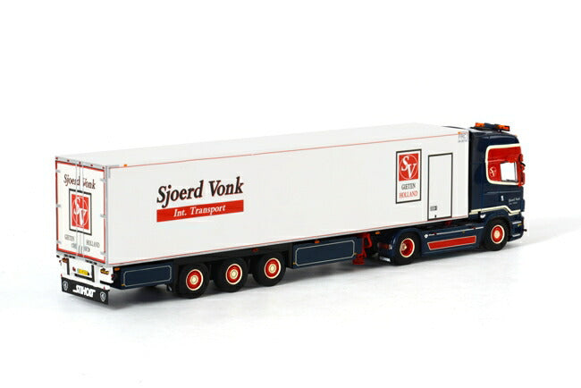 ギャラリービューアに画像をロードする, Sjoerd Vonk SCANIAスカニア R Topline リーファートレーラー Thermoking 3軸 /WSI 1/50 建設機械模型