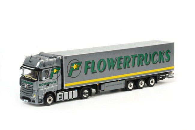 ギャラリービューアに画像をロードする, 【予約】7-9月以降発売予定Flowertrucks メルセデスベンツアクトロス Giga Space リーファートレーラー Thermoking 3軸 /WSI 1/50 建設機械模型