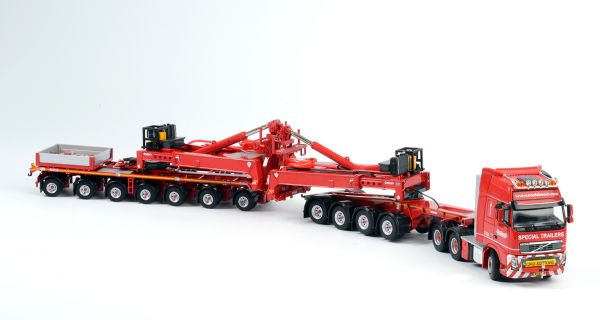 ギャラリービューアに画像をロードする, ノーテブーム MEGA WINDMILL TRANSPORTER +4軸 JEEPDOLLY +7軸 DOLLY + VOLVO FH3 6X4 トレーラー /WSI 1/50 建設機械模型