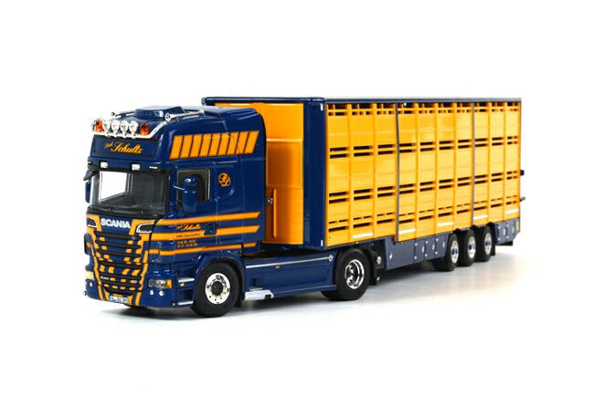 ギャラリービューアに画像をロードする, Dirk Schultz SCANIAスカニア R Topline 家畜運搬トレーラー 3軸 トラック /WSI 1/50 建設機械模型 ミニカー