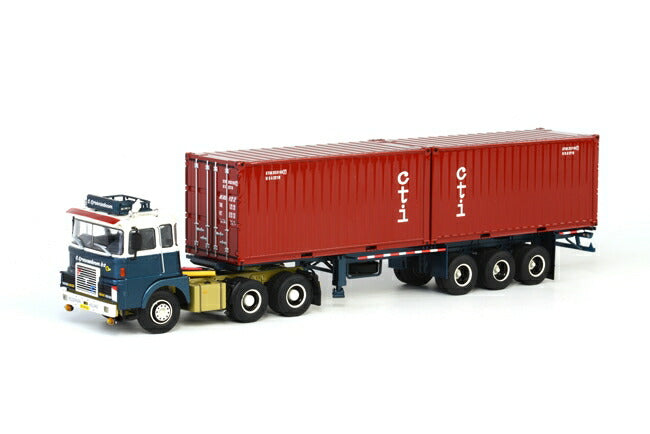 ギャラリービューアに画像をロードする, Groenenboom FTF FD serie コンテナトレーラー(3 as) & 2 x 20フィートコンテナ トラック /WSI 1/50 建設機械模型 ミニカー