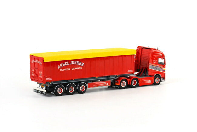 ギャラリービューアに画像をロードする, Aksel Junker Volvoボルボ FH4 GL XL Tip Trailer Volume 3軸 トレーラー トラック /WSI 1/50 建設機械模型 ミニカー