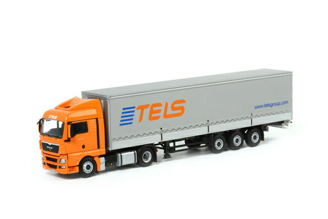 ギャラリービューアに画像をロードする, Tels MAN TGX XLX カーテンサイダートレーラー 3軸 トラック /WSI 1/50 建設機械模型 ミニカー