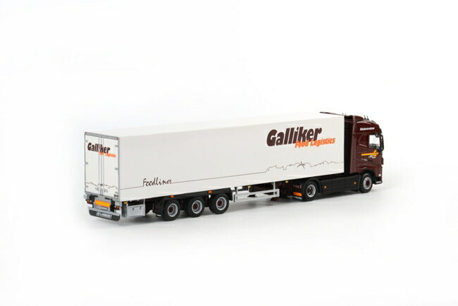 ギャラリービューアに画像をロードする, 【予約】10-12月以降発売予定Galliker Volvoボルボ FH4 GL XL リーファートレーラー キャリア 3軸 トラック /WSI 1/50 建設機械模型 ミニカー