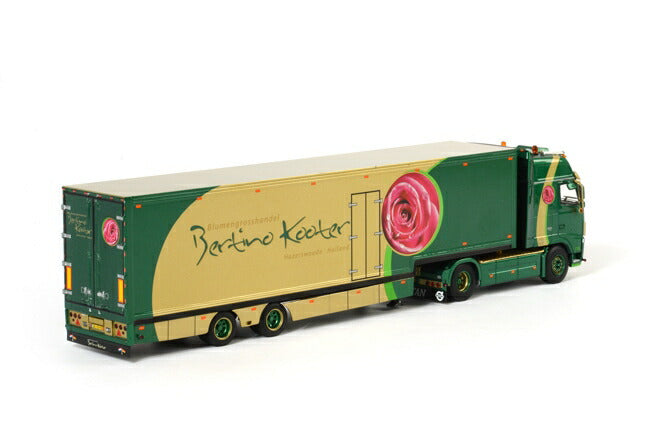 ギャラリービューアに画像をロードする, Bertino Kooter VOLVOボルボ FH3 Globetrotter XXL セミボックストレーラー トラック /WSI 1/50 建設機械模型 ミニカー