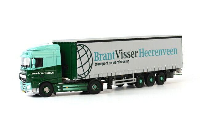 ギャラリービューアに画像をロードする, Brant Visser DAF new XF Space Cab カーテンサイダートレーラー 3軸 トラック/WSI 1/50 建設機械模型 ミニカー