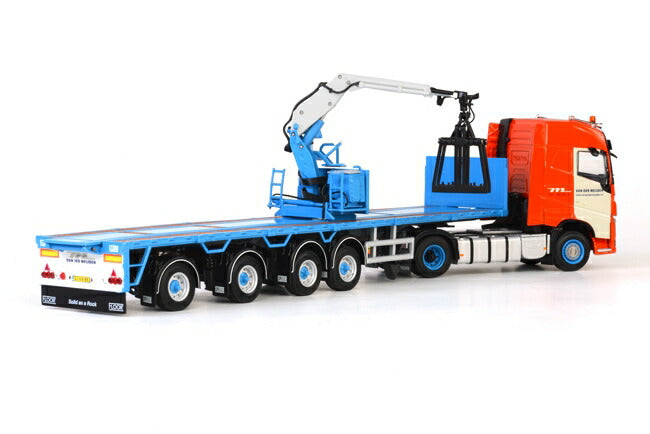 ギャラリービューアに画像をロードする, Van der Meijden Volvo FH4 Globetrotter ブリックトレーラー 4軸 トラック/WSI 1/50 建設機械模型 ミニカー