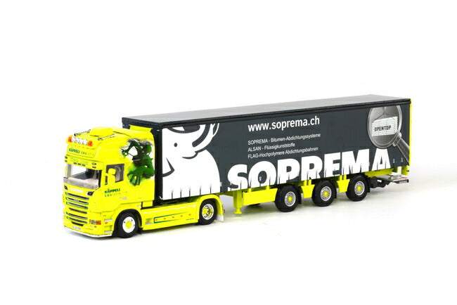 ギャラリービューアに画像をロードする, Kappeli SCANIAスカニア R Topline カーテンサイダートレーラー3軸 トラック/WSI 1/50 建設機械模型 ミニカー