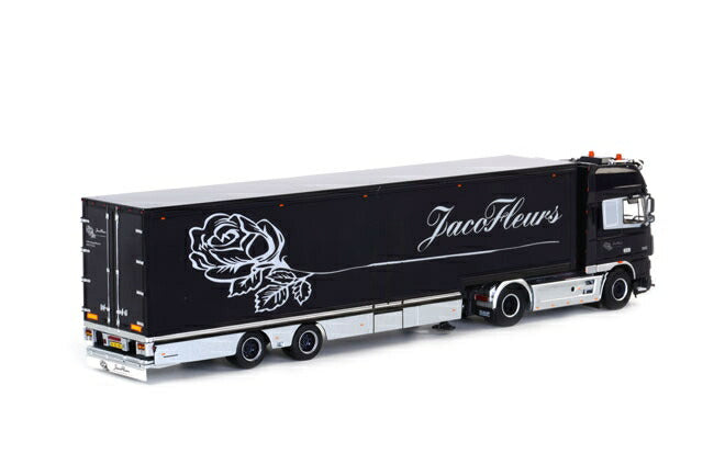 ギャラリービューアに画像をロードする, Jaco Fleurs DAF XF 105 Super Space Cab セミボックストレーラー トラック/WSI 1/50 建設機械模型 ミニカー
