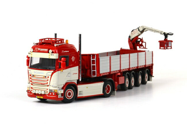 ギャラリービューアに画像をロードする, B.Croonen Scaniaスカニア R Streamline Highline ブリックトレーラー4軸 トラック/WSI 1/50 建設機械模型 ミニカー
