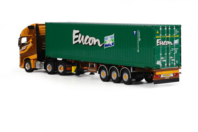 ギャラリービューアに画像をロードする, Niek Dijkstra Volvoボルボ FH4 Globetrotter XL コンテナトレーラー3軸& 45 フィートコンテナ トラック /WSI 1/50 建設機械模型 ミニカー