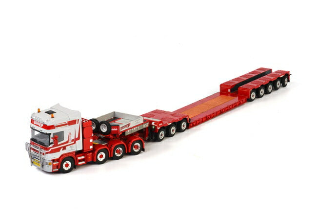 ギャラリービューアに画像をロードする, Brame SCANIAスカニア R Topline ノーテブーム 5軸 EURO-PX + 3軸 ICP トレーラー/WSI 1/50 建設機械模型 ミニカー