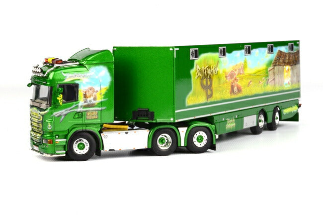 ギャラリービューアに画像をロードする, Peter Bjork "Bullfighter" SCANIAスカニア R Highline ボックストレーラー 2軸 トラック/WSI 1/50 建設機械模型 ミニカー
