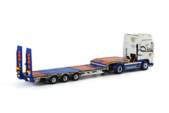 ギャラリービューアに画像をロードする, 【予約】4-6月以降発売予定VVM DAF XF 105 Super Space Cab Nooteboomノーテブーム Low Loader Semi 3軸セミ トラックトレーラー/WSI 1/50 建設機械模型 ミニカー