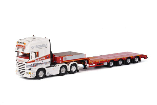 ギャラリービューアに画像をロードする, Andre Vob Scania R Streamline Topline Broshuis 底床セミ4軸トラックトラクタヘッド/WSI 1/50 建設機械模型 ミニカー