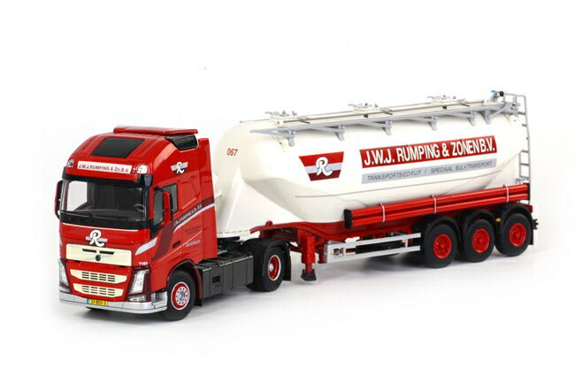 ギャラリービューアに画像をロードする, J.W.J. Rumping & Zonen B.V. Volvoボルボ H4lobetrotter bellied powder tankerトラック トレーラー /WSI 建設機械模型 工事車両 1/50 ミニチュア 重機
