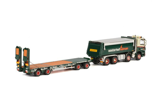 ギャラリービューアに画像をロードする, Oosterhof Holman DAF CF 8x4 Tipper Nooteboomノーテブーム Super Trailer 4軸トラックトレーラー /WSI 建設機械模型 工事車両 1/50 ミニチュア