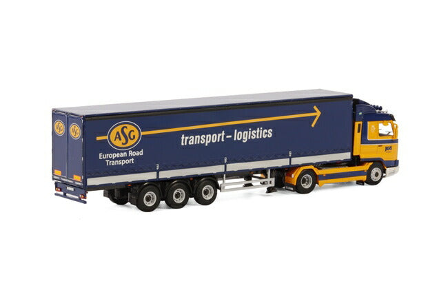 ギャラリービューアに画像をロードする, KA Klippan Scaniaスカニア R113/R143 Streamline カーテンサイダートレーラー 3軸 トラック/WSI 建設機械模型 工事車両 1/50 ミニチュア