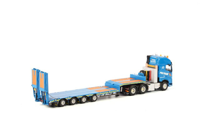 ギャラリービューアに画像をロードする, Pultrum Volvoボルボ FH4 Globetrotter XL Broshuis 底床セミ 4軸 トレーラートラック/WSI 建設機械模型 工事車両 1/50 ミニチュア