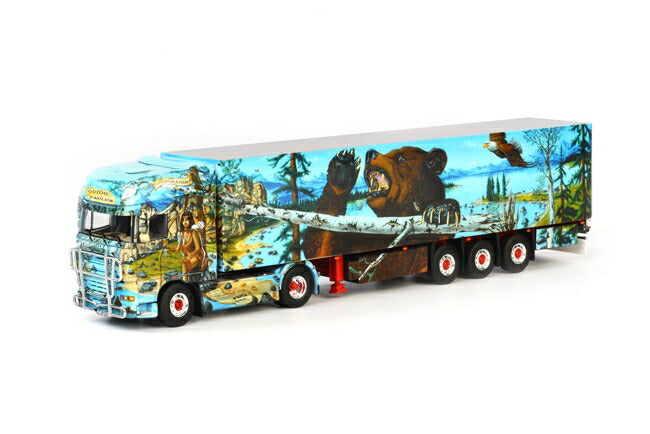 ギャラリービューアに画像をロードする, Guido Paulus DAF XF 105 Super Space Cab リーファートレーラー Thermoking 3軸 トラック /WSI 建設機械模型 工事車両 1/50 ミニチュア