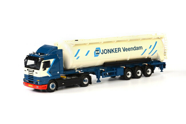 ギャラリービューアに画像をロードする, Jonker Veendam SCANIAスカニア R113/R143 Streamline Bulk Trailer Kipper 3軸 トラックトレーラー /WSI 建設機械模型 工事車両 1/50 ミニチュア