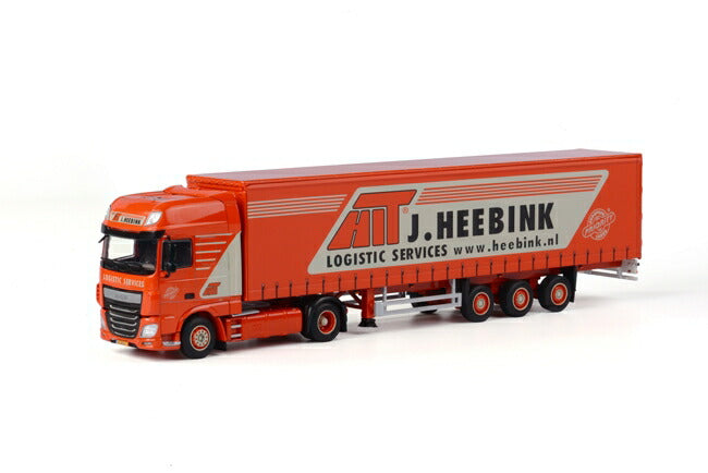 ギャラリービューアに画像をロードする, Heebink DAF XF SSC カーテンサイダートレーラー 3軸 トラック /WSI 建設機械模型 工事車両 1/50 ミニチュア