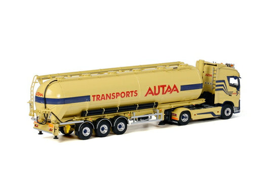 Autaa VOLVOボルボ FH4 Globetrotter Bulk Trailer Kipper ダンプ 3軸 トラック /WSI 建設機械模型 工事車両 1/50 ミニチュア