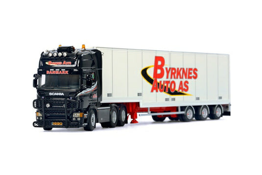 Byrknes K.K. Nilson SCANIAスカニア R Topline Semi Box トレーラー /WSI 建設機械模型 工事車両 1/50 ミニチュア