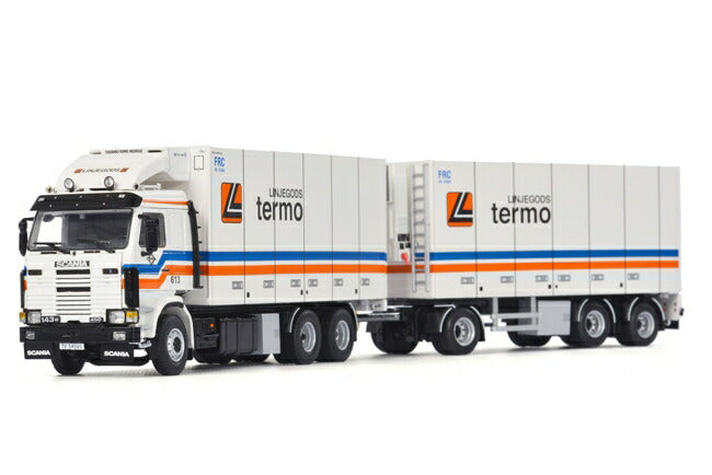 ギャラリービューアに画像をロードする, Linjegods SCANIAスカニア R113/R143 Combiトラックトレーラー /WSI 建設機械模型 工事車両 1/50 ミニチュア