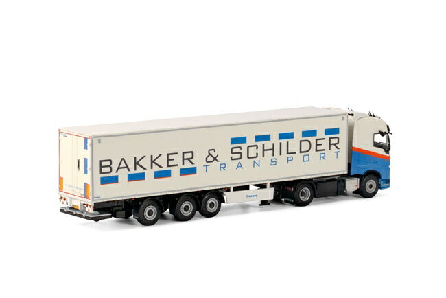 ギャラリービューアに画像をロードする, Bakker & Schilder VOLVOボルボ FH4 Globetrotter XL Box Trailer 3軸トレーラー /WSI 建設機械模型 工事車両 1/50 ミニチュア