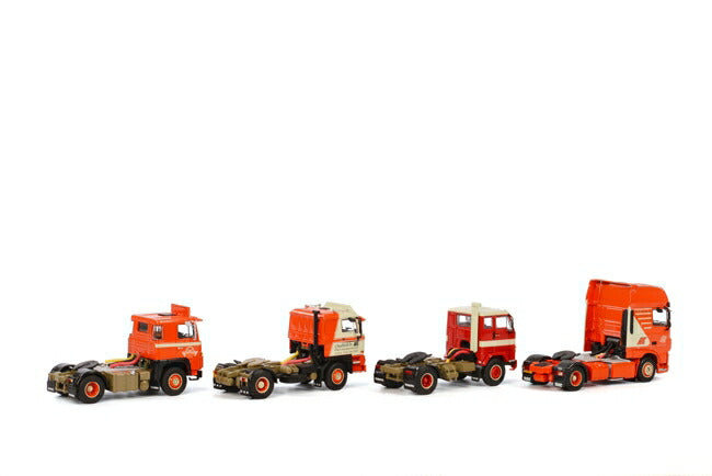 ギャラリービューアに画像をロードする, Heebink Box with 4 Trucks DAF 2800 - DAF XF SSC - Scaniaスカニア 1 - Volvoボルボ F88トラック トラクタヘッド /WSI 建設機械模型 工事車両 1/50 ミニチュア