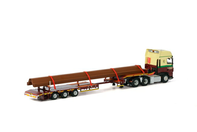 ギャラリービューアに画像をロードする, E. Lafeber DAF XF SSC Semi Lowloader 3軸 + Sheet Piles トラック /WSI 建設機械模型 工事車両 1/50 ミニチュア