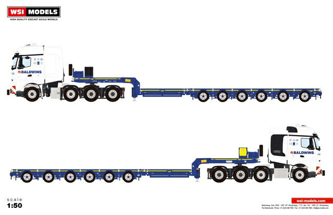 ギャラリービューアに画像をロードする, 【予約】7-9月以降発売予定Baldwins Crane Hire Liebherrリープヘル LTM 1350 ? 6.1 トレーラー /WSI 建設機械模型 工事車両 1/50 ミニチュア