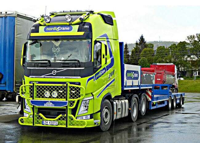 ギャラリービューアに画像をロードする, 【予約】10-12月以降発売予定Nordic Crane Volvo FH4 Globetrotter XL Semi Lowloader 4軸 トラック /WSI 建設機械模型 工事車両 1/50 ミニチュア