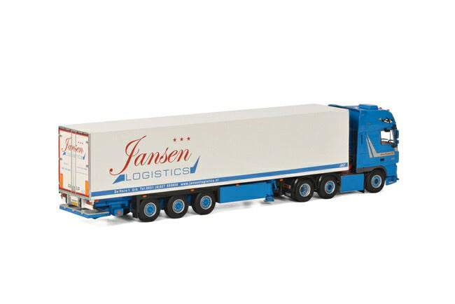 ギャラリービューアに画像をロードする, Jansen Transport DAF XF 105 Super Space Cab リーファートレーラー Carrier 3軸 トラック /WSI 建設機械模型 工事車両 1/50 ミニチュア
