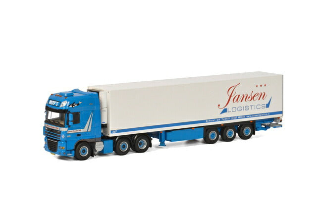 ギャラリービューアに画像をロードする, Jansen Transport DAF XF 105 Super Space Cab リーファートレーラー Carrier 3軸 トラック /WSI 建設機械模型 工事車両 1/50 ミニチュア