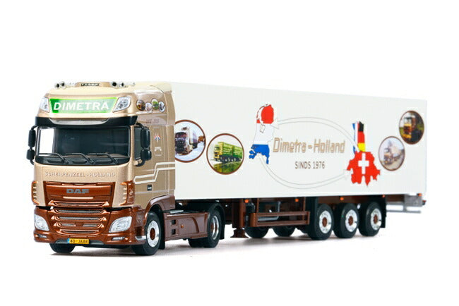 ギャラリービューアに画像をロードする, Dimetra DAF XF SSC リーファートレーラー Carrier 3軸トラック /WSI 建設機械模型 工事車両 1/50 ミニチュア