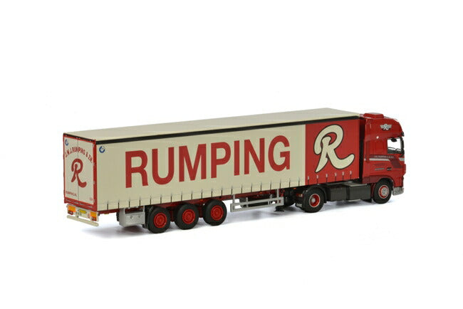 ギャラリービューアに画像をロードする, Rumping DAF XF SSC カーテンサイダートレーラー 3軸 トラック /WSI 建設機械模型 工事車両 1/50 ミニチュア