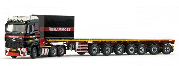 ギャラリービューアに画像をロードする, マムート特注MAMMOET MB AROCS STREAMSPACE 6X4 + 7軸 バラストトレーラー トラック トレーラー WSI 1/50 建設機械 模型ミニカー はたらく車重機